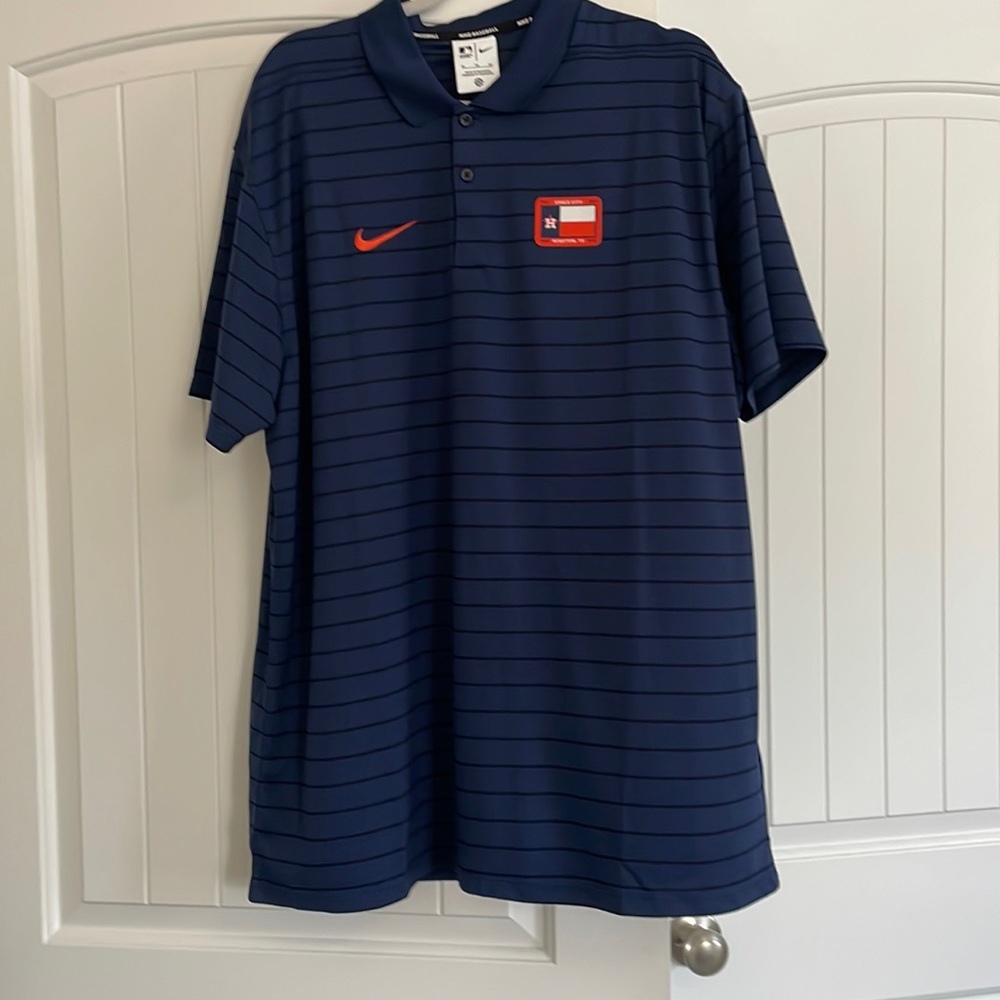 NWT Houston Astros Space City Blue Polo. Size XL